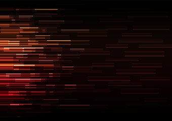 orange red overlap pixel speed in dark background, geometric layer motion backdrop, simple technology template, vector illustration