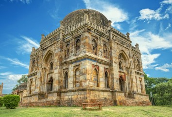 Fototapeta premium Sheesh Gumbad - tomb from the last lineage of the Lodhi Dynasty. It is situated in Lodi Gardens city park in Delhi, India