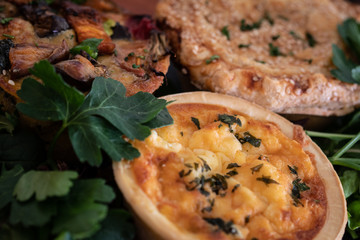 Quiches on a Table