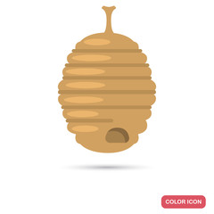 Wild beehive color flat icon