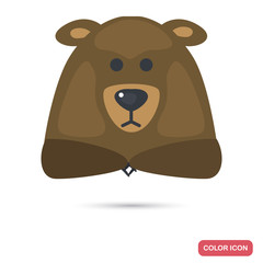 Honey lover bear color flat icon