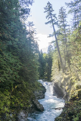 View of Little Qualicum Falls on Vancouver Island, Canada