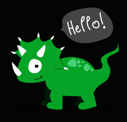 Illustration  triceratops vector