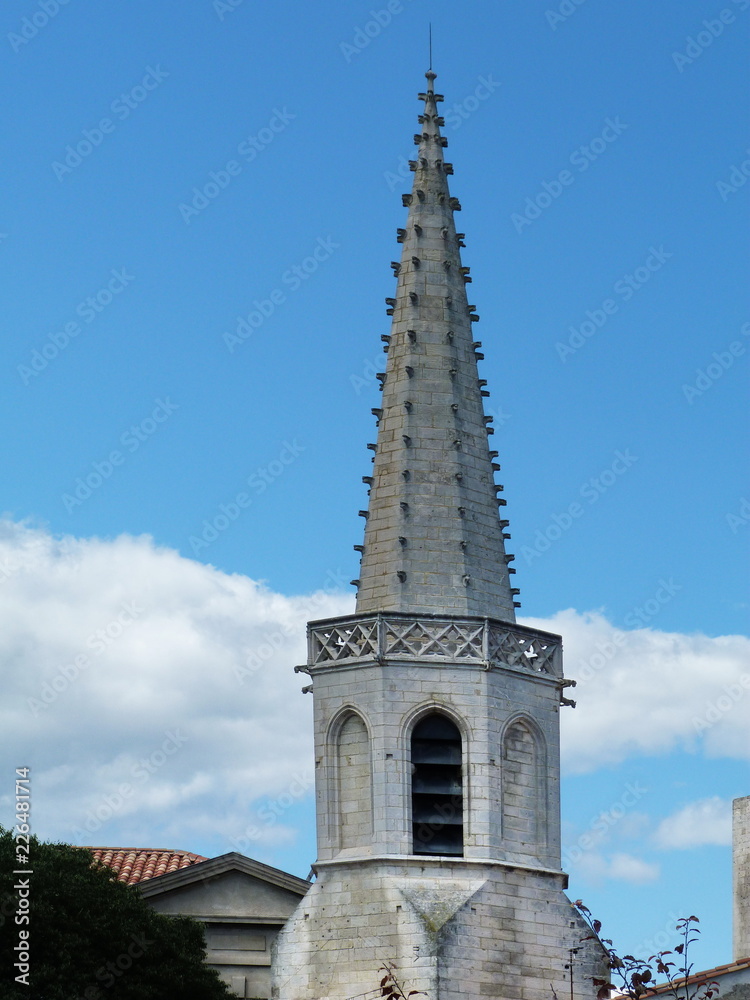 Wall mural A gothic bell tower, Arles, Provence, France