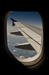 okno samolot skrzydło