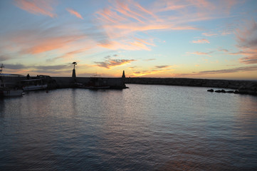 The beautiful boat in open sea
