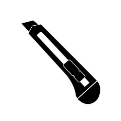 Office knife icon, logo on white background