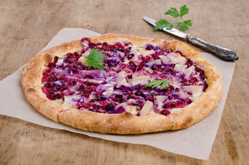 Traditional sweet pizza