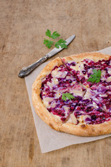 Traditional sweet pizza
