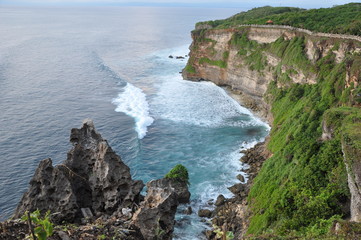 cliffs and waves