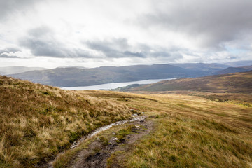 Views approaching Ben Lawers. Ben Lawers is the highest mountain in the southern part of the Scottish Highlands. It lies to the north side of Loch Tay.