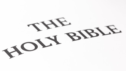 Tile Page of the The Holy Bible in Bold Black Type