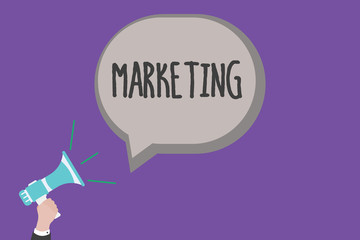 Handwriting text Marketing. Concept meaning action or business of promoting and selling products services.