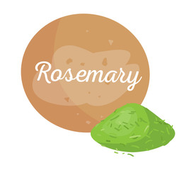 Rosemary Poster and Headline Vector Illustration