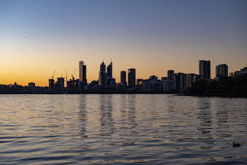 Perth - Western Australia - Skyline at Sunset