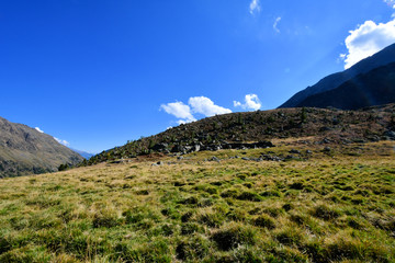 summit rock panorama landscape of the mountains in south tyrol italy europe