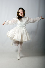 Naklejka premium beautiful girl in the Studio