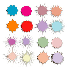 collection of doodle hand drawn starburst icon,symbol,sticker,label,banner in color style.isolated on white background