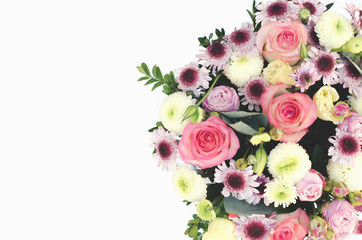 Isolated composition of flowers.