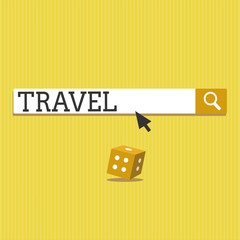 Text sign showing Travel. Conceptual photo make journey typically of some length outside or inside your country.