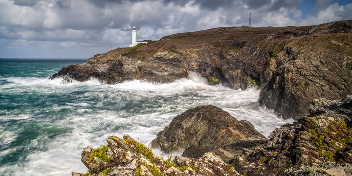 Trevose lighthouse cornwall england uk 
