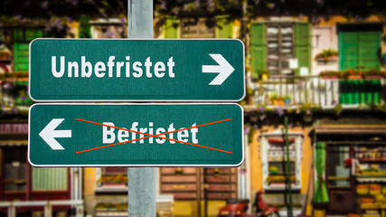 Obraz premium Schild 350 - Unbefristet