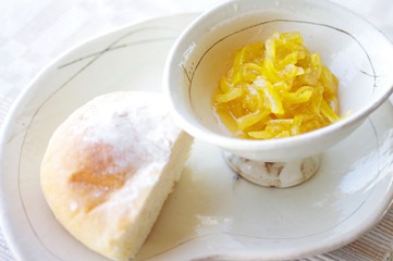 Handmade  citron Jam and bread