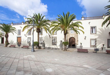 Fototapeta na wymiar Cityscape with houses in Las Palmas, Gran Canaria, Spain