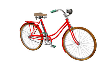 Rotes Damen Fahrrad