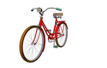Fototapeta na wymiar Rotes Damen Fahrrad