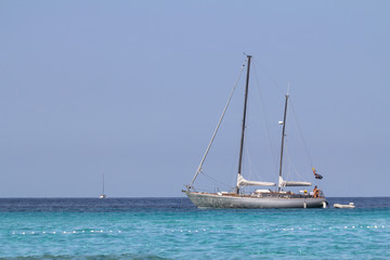 Fototapeta premium Sail boat in the sea