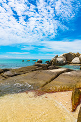 South China sea Vietnam coast rocks