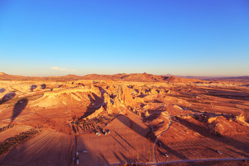 Amazing scenery of Cappadocia at sunrise.