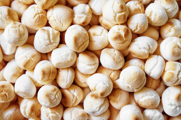 Thai Mini Cookie (Khanom Phing). Thai sweetmeat made of flour, egg , coconut milk and sugar. Top view.