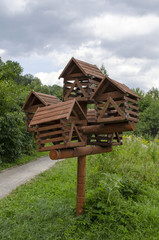 Bird feeders in the park