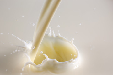 Beautiful splash of natural milk.