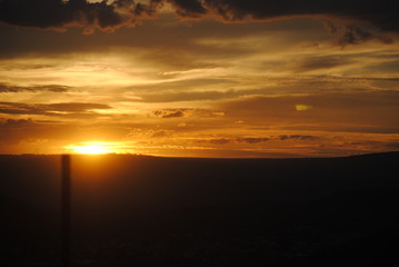 Fototapeta na wymiar Sunset in the hills of the land of gold (Jacobina - Bahia - Brazil)