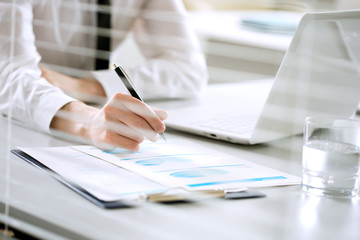 Fototapeta premium Businessman working in an office