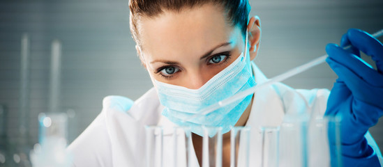 Female scientist working in laboratory