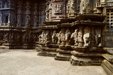 Carved exterior view of Kopeshwar Temple, Khidrapur, Maharashtra