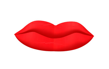 Rote Lippen zum Kussmund