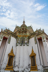 Fototapeta na wymiar Details of pagoda at Wat Phra temple, Bangkok