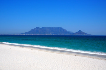 View across the bay to Table Mountain, Cape Town, South Africa