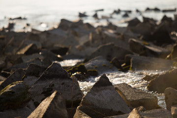 Pyramids in river Danube