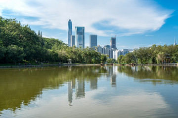 Fototapeta na wymiar Shenzhen Lotus Hill park landscape
