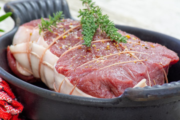 roast raw beef