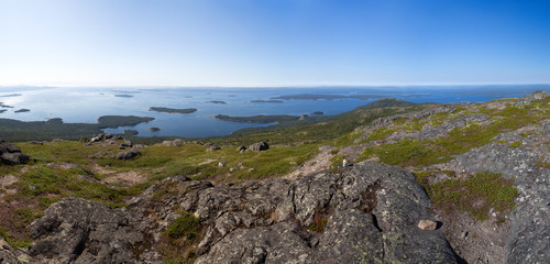 Fototapeta na wymiar Panorama view of the White Sea bay
