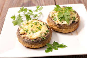 stuffed mushroom with cheese