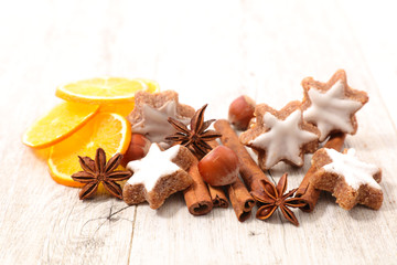 gingerbread cookie and spices