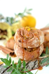Homemade rye flour orange buns